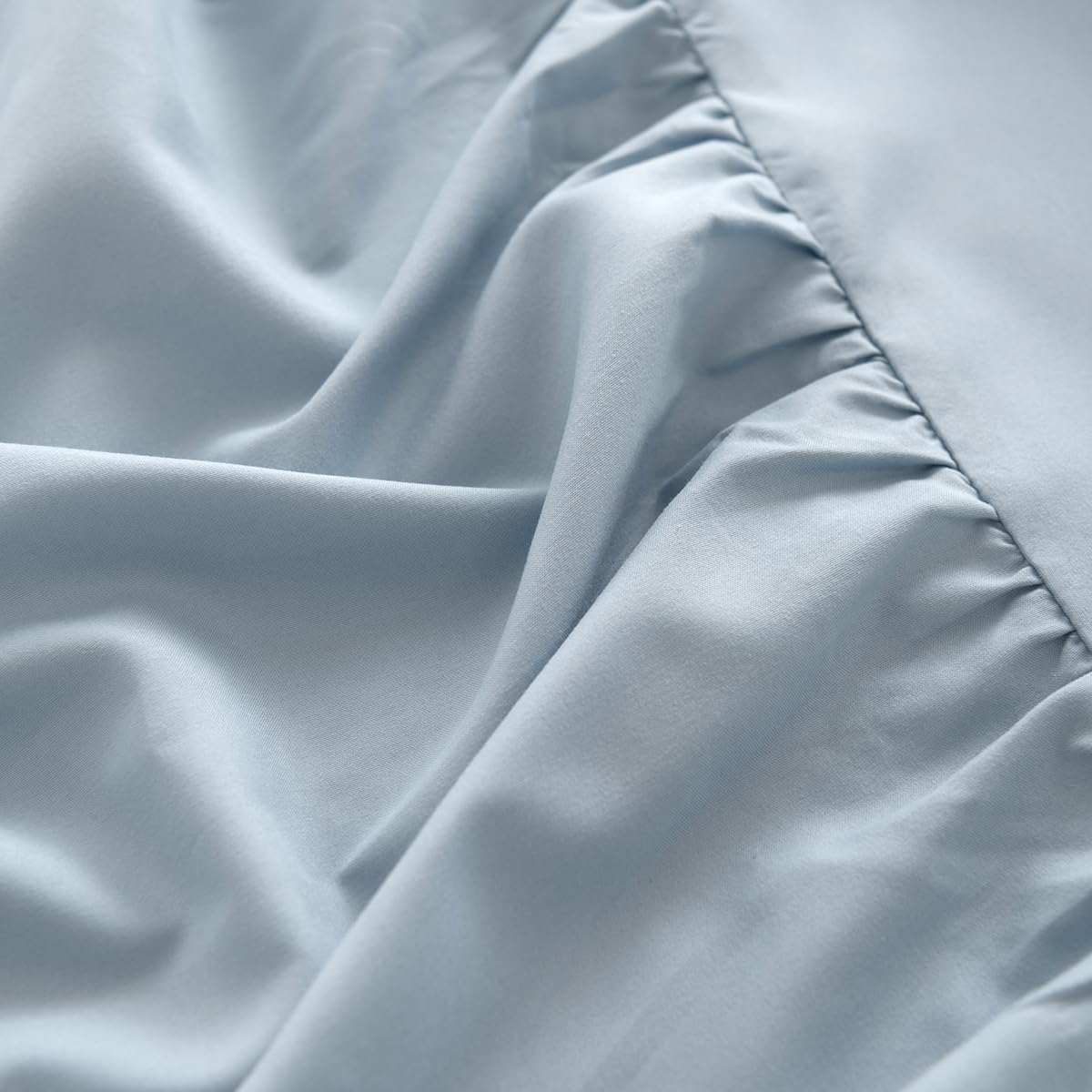 Bed Skirt Queen Size Ruffled Bed Skirt with Split Corners, 18 Inch Drop Dust Ruffle Bed Skirts with Platform, Gathered Style, 100% Microfiber, Grayish Blue