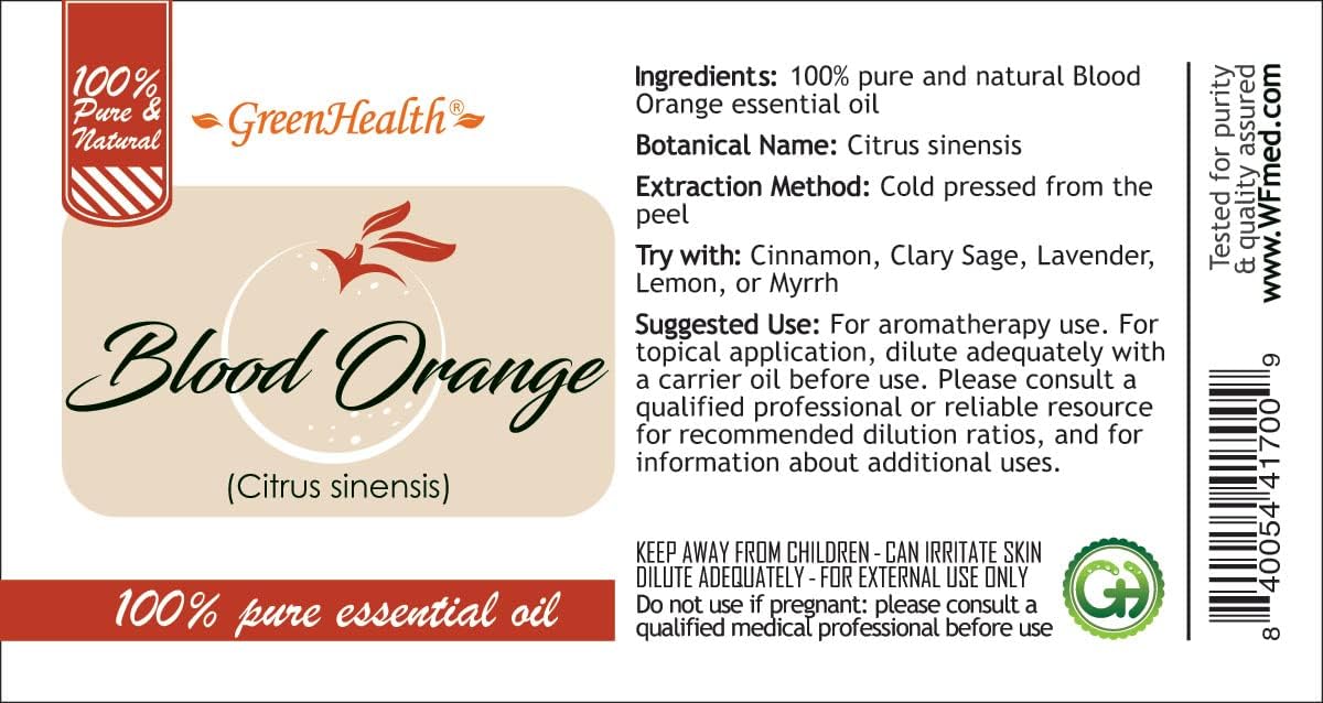 Blood Orange Essential Oil - 16 fl oz - Aluminum Bottle - GreenHealth