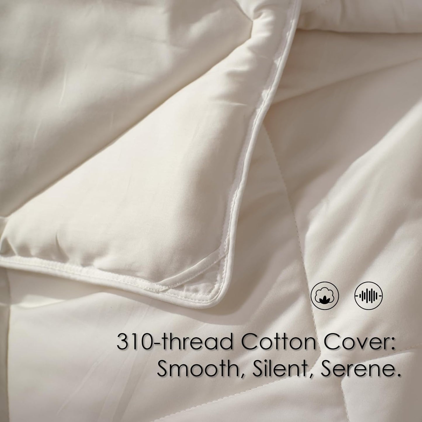 EP Mode Warm Weight Wool Comforter for Winter, Purely Natural Duvet Insert, 100% Australian Wool Filling (400GSM, Size Twin)