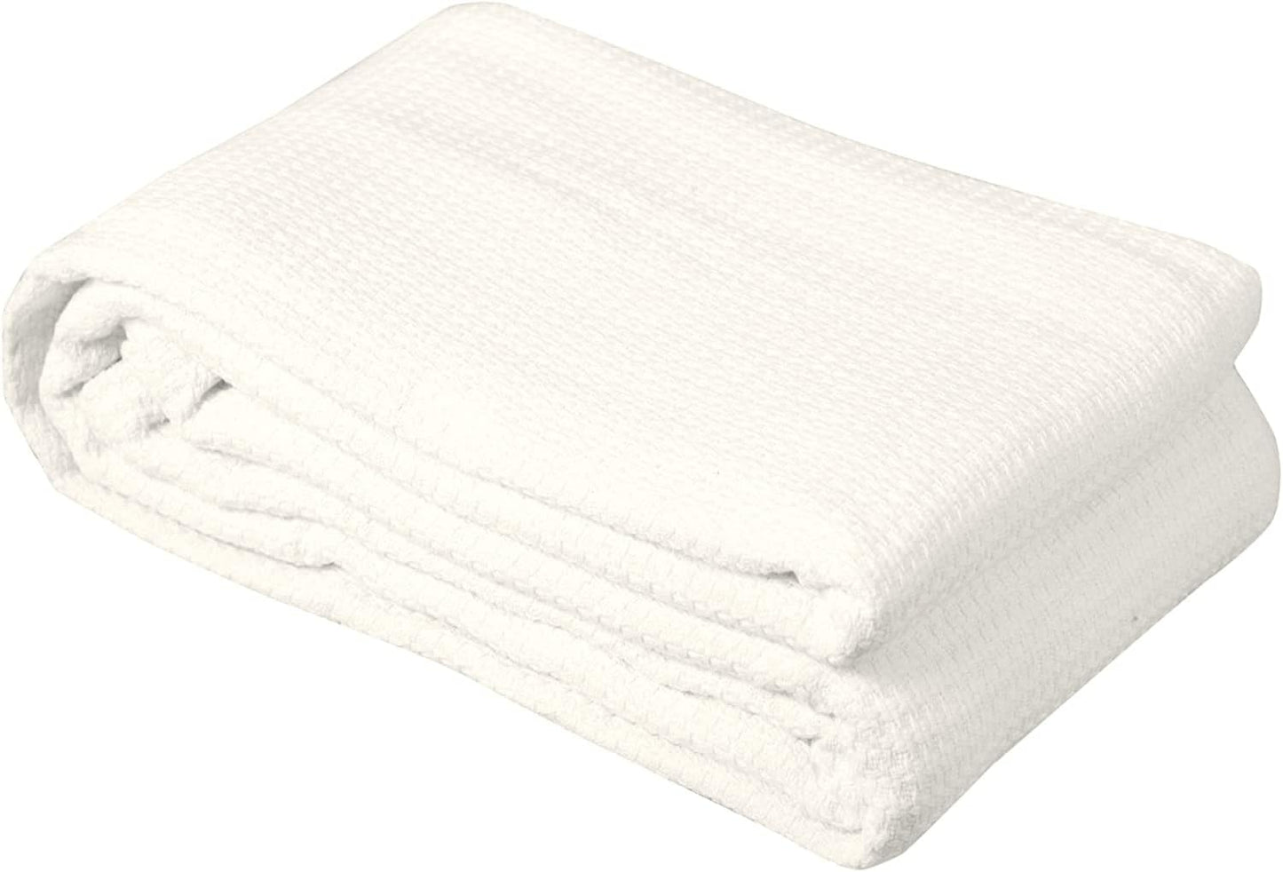 DOLLCENT 100% Cotton King Size Blanket for Bed, Premium Soft Combed Lightweight Blankets, Washed Breathable Cozy Bed Throw Blanket, Ivory King Cotton Blankets for All Season: Ivory (108"x90")