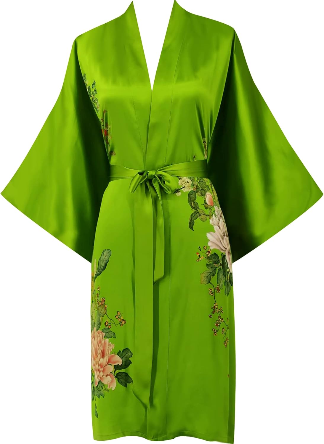 women's 100% silk kimono, short bathrobe pajamas, kimono pajamas