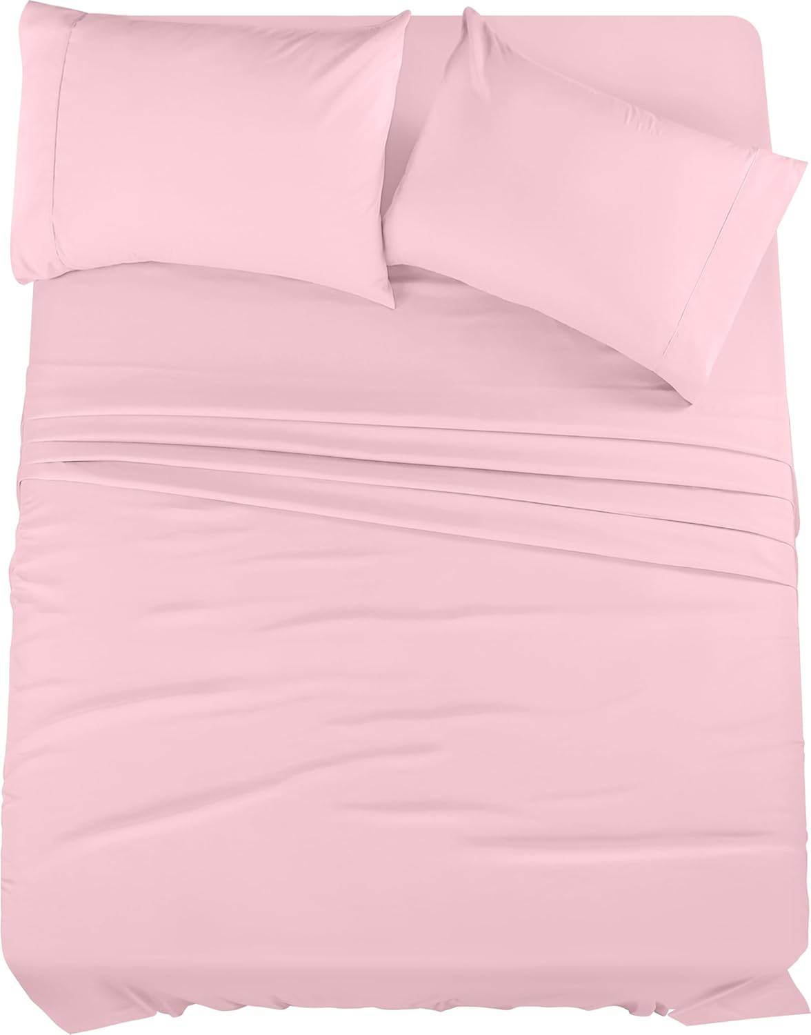 Utopia Bedding Queen Bed Sheets Set - 4 Piece Bedding - Brushed Microfiber - Shrinkage and Fade Resistant - Easy Care (Crystal Pink)