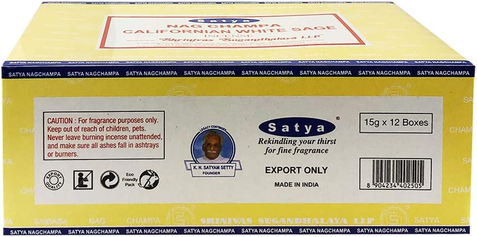 California White Sage Incense Sticks and Incense Stick Holder Bundle Insence Insense Satya