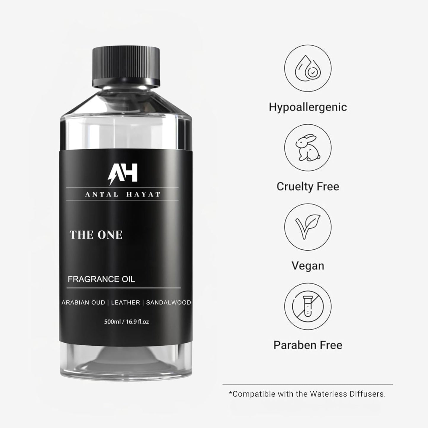 The One Hotel Scent Diffuser Oil - Aromatherapy Fragrance Inspired by 5-Star Hotels - Notes of Cardamom, Leather, Lemon with Cinnamon & Sandalwood - Inspired by Luxury Hotel The One Diffuser Scent