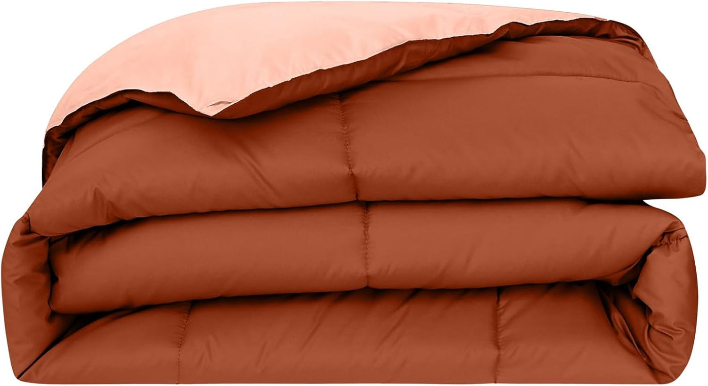 Modern Threads Down Alternative Reversible Comforter Rust/Clay Queen