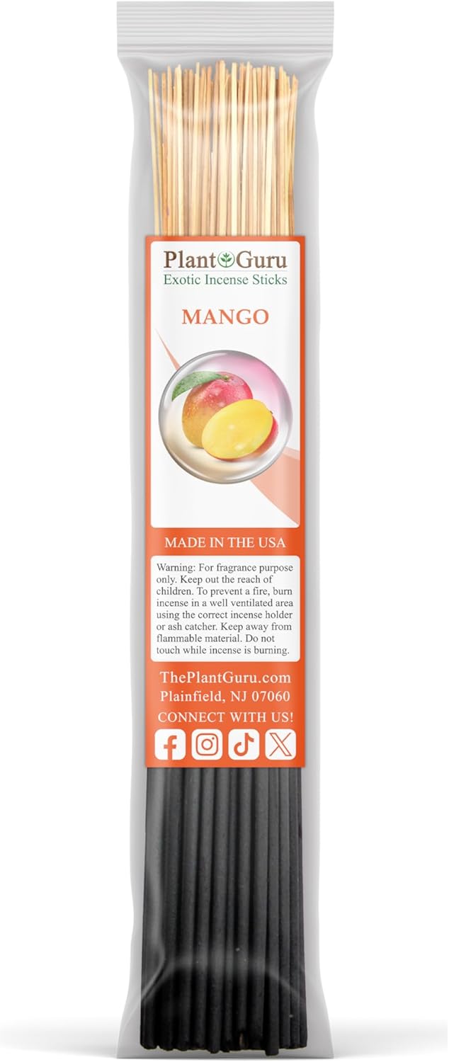 Fruits Incense Sticks Variety Set Bulk 500 Pack Sampler 11" Sticks - 5 Bundles of 100 Sticks Per Bundle. Set Includes - Black Coconut, Cherry, Mango, Strawberry and Sweet Orange