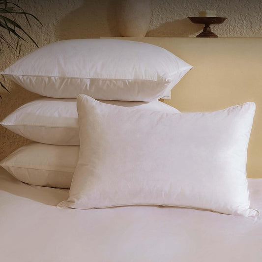 BHZ King Size Pillows Set of 4 Feather Down Hotel My King Pillows Bed Goose Pillow Luxury 4 Pack Pillow for Sleeping Side Sleepers Soft Support Gifts