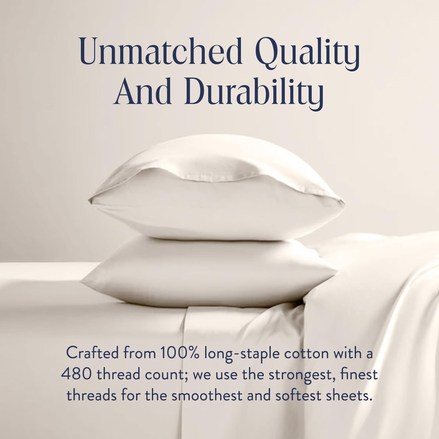 Brooklinen Luxury Sateen Duvet Cover - 100% Cotton, Full/Queen Size in Cream with Extra-Long Corner Ties and Button Closure - Best Full/Queen Duvet Covers