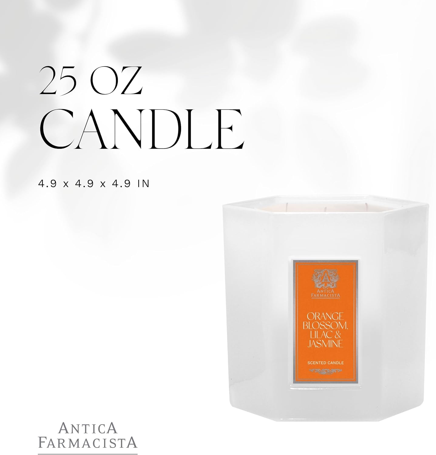 Antica Farmacista Three-Wick Candle - Decorative Home Candle - Long-Lasting & Premium Scented - Luxury Gift - Orange Blossom, Lilac & Jasmine, 25 oz