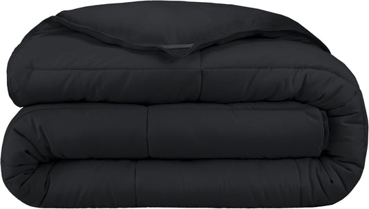 Bare Home Duvet Insert Comforter - Full Size - Goose Down Alternative - Ultra-Soft - Premium 1800 Series - All Season Warmth - Bedding Comforter (Full, Black)