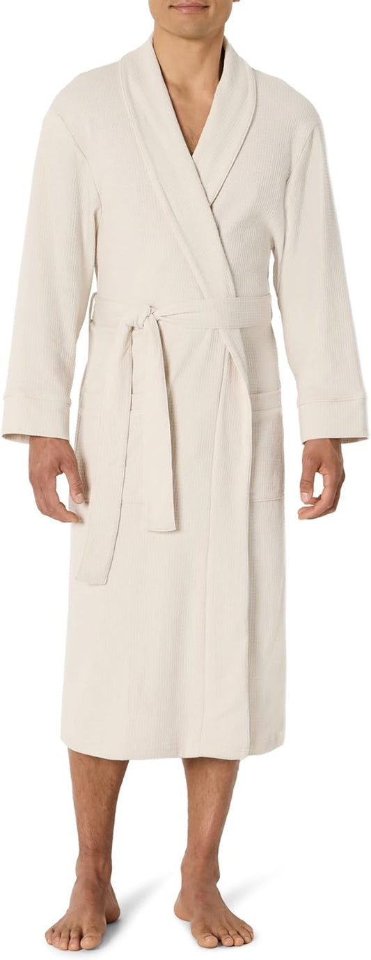Amazon Essentials Mens Lightweight Waffle Bathrobe (Available in Big & Tall)