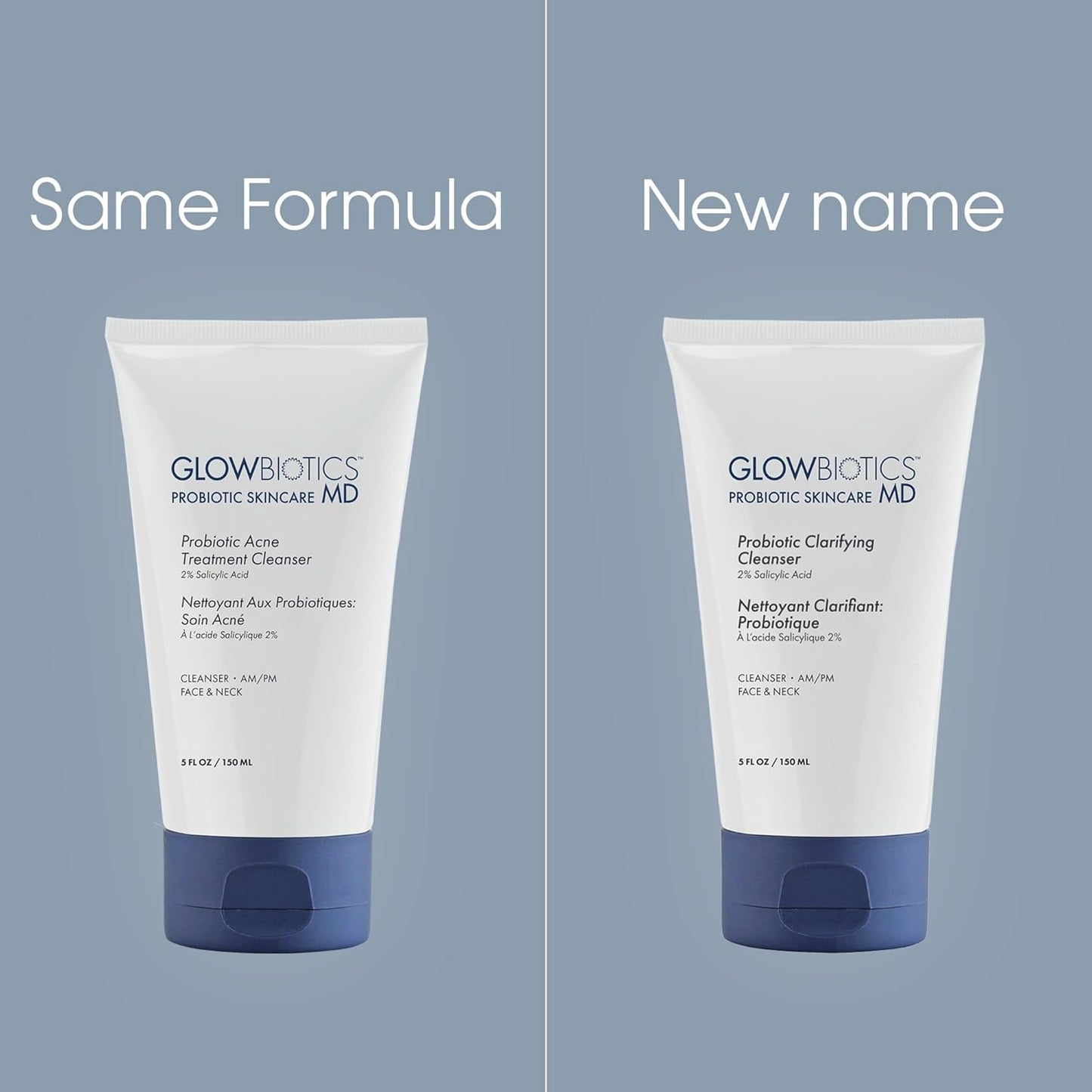 Glowbiotics Probiotic Clarifying Cleanser 5 oz – Gentle Foaming Face Wash with 2% Salicylic Acid & Peptides | Probiotic BHA Cleanser for Oily & Acne-Prone Skin