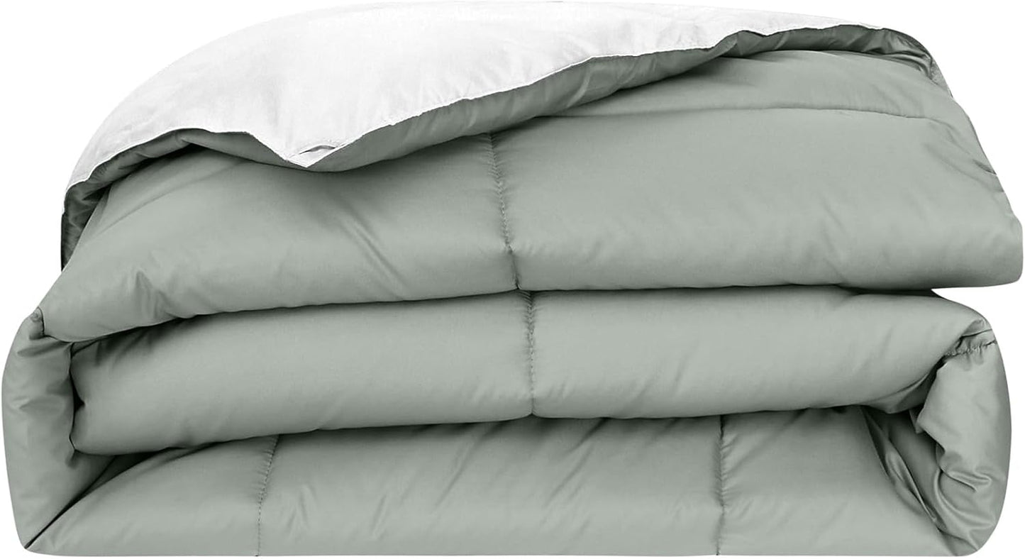 Modern Threads Down Alternative Reversible Comforter White/Gray Queen
