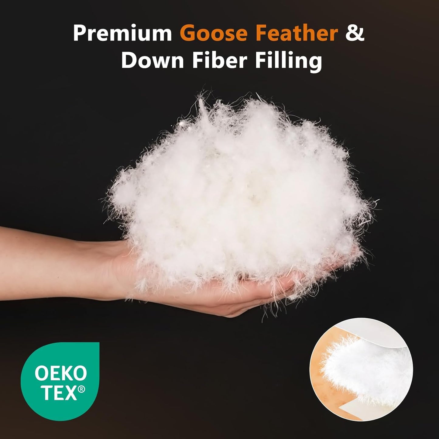 DROVAN Goose Feather Down Fiber Comforter Twin Size - 100% Cotton Duvet Insert with 8 Corner Loops - Luxurious All-Season Hotel Collection, 68x90 Inch