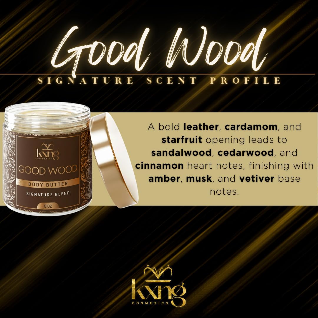 KXNG Shea Butter Moisturizer, Rich Whipped Body Cream for Men, Deeply Nourishing Body Butter for Smooth, Hydrated Skin, Cruelty-Free