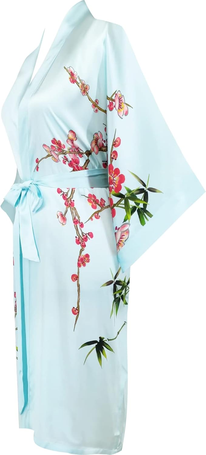 women's 100% silk kimono, short bathrobe pajamas, kimono pajamas