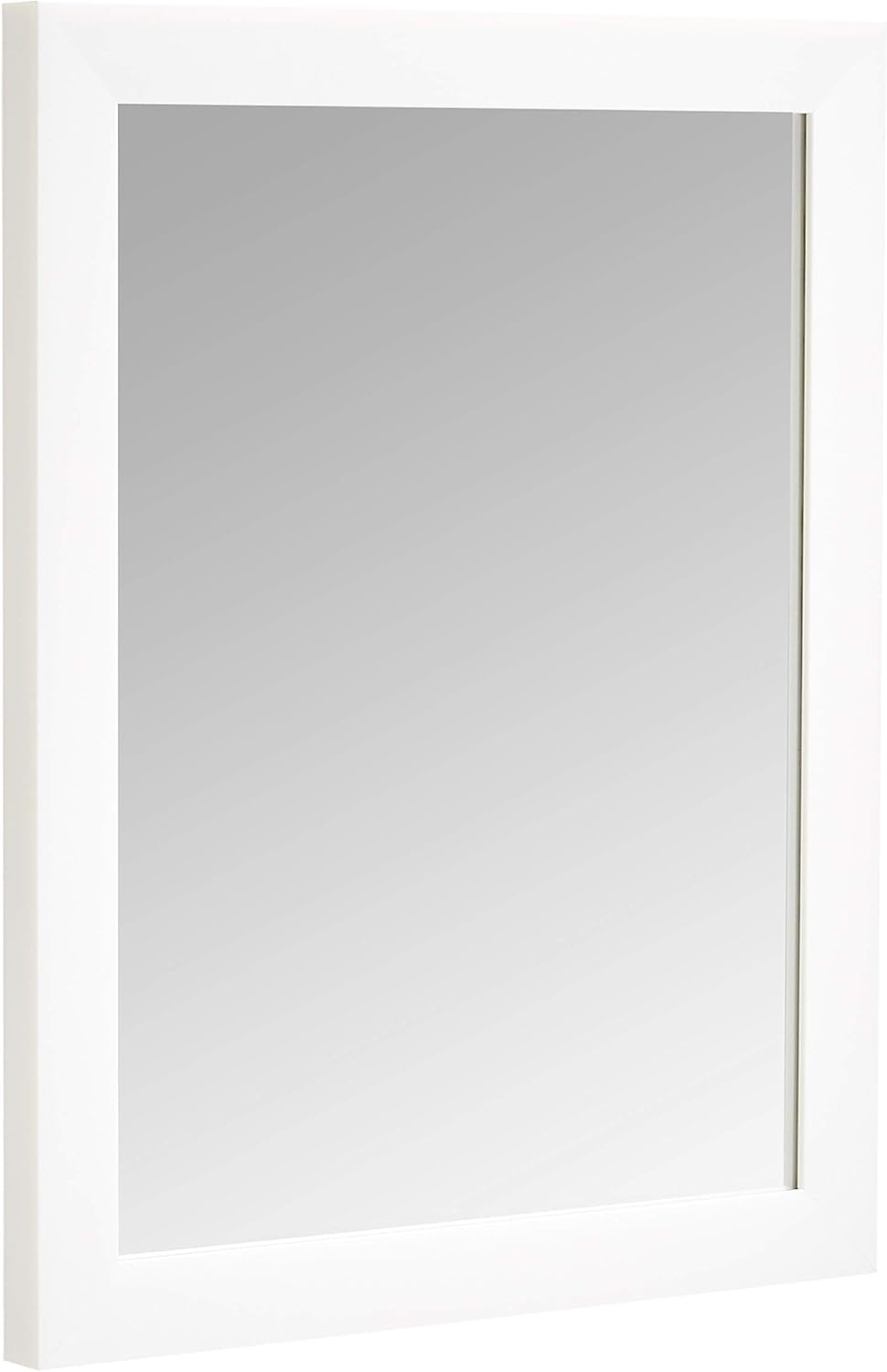 Amazon Basics Rectangular Wall Mount Mirror 16" x 20", Standard Trim, White