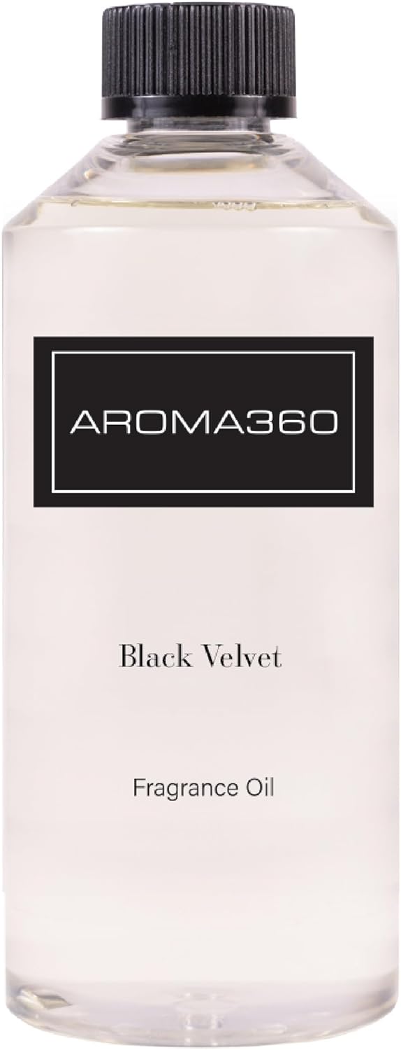 Aroma360 Fragrance Oil - Fragrance Oil Inspired by Edition Hotel - Scents Include Smokey Black Tea, Rose & Amber - Black Velvet, 500mL/16.9 fl oz