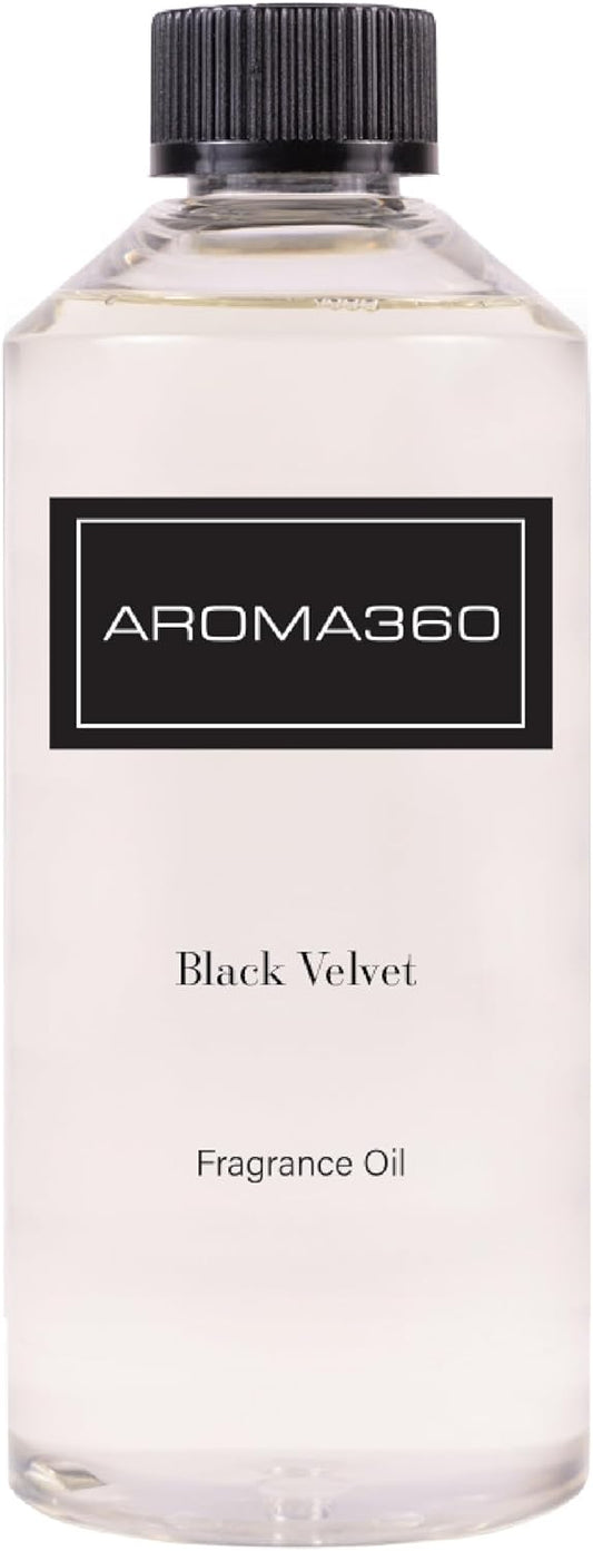Aroma360 Fragrance Oil - Fragrance Oil Inspired by Edition Hotel - Scents Include Smokey Black Tea, Rose & Amber - Black Velvet, 500mL/16.9 fl oz