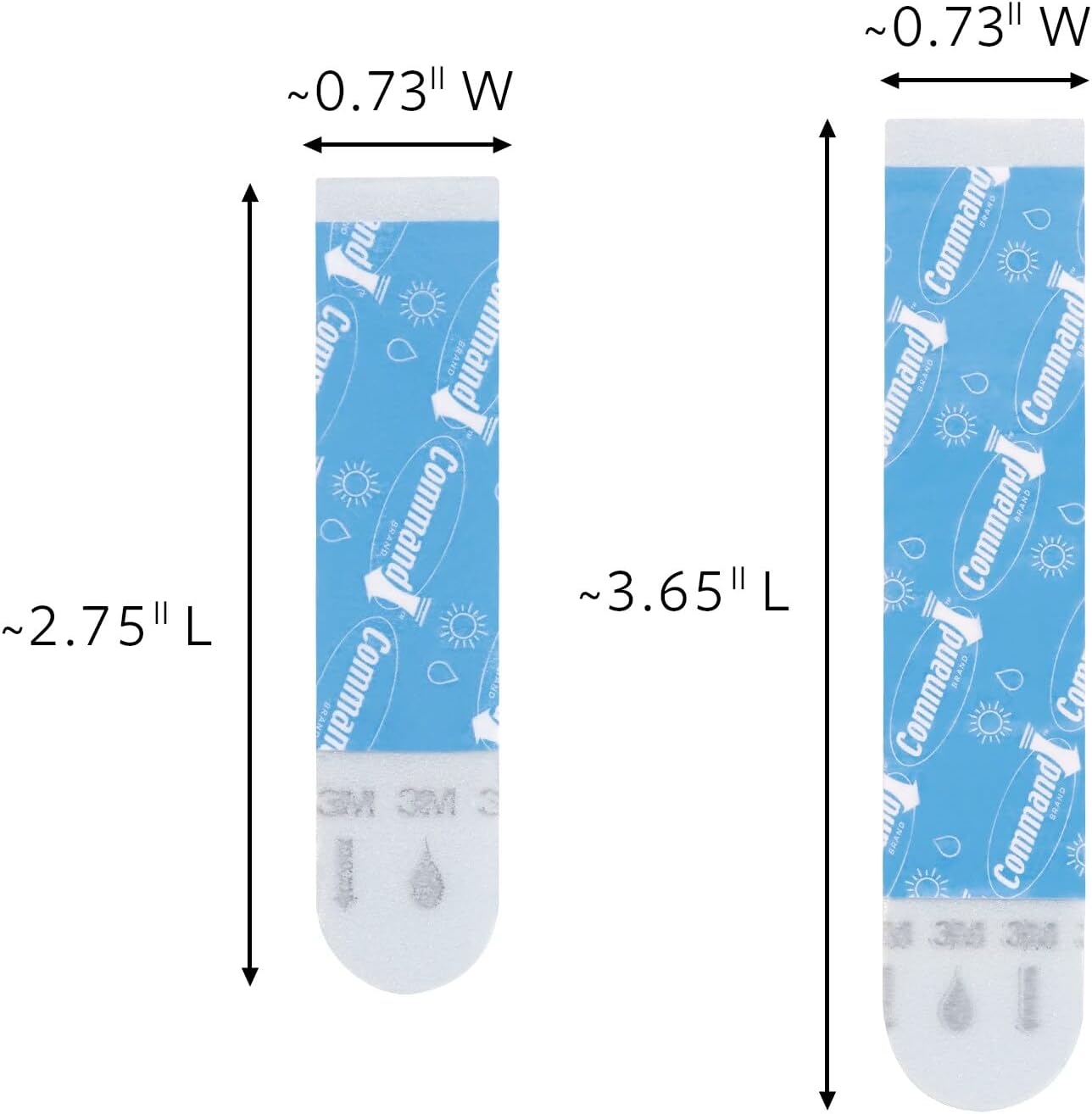 Command 821079049512 Bath Water Resistant Refill, 2-Medium and 4-Large Strips (BATH22-ES-E), 1 Pack, Blue