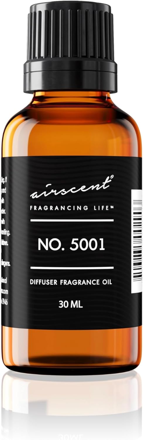 AirScent Baccarat Rouge Inspired Diffuser Oil - Perfume Dupe - Premium Fragrance Oil No. 5001 for Ultrasonic and Waterless Diffusers and Crafting - 30 mL, 1 fl oz Glass Dropper Bottle