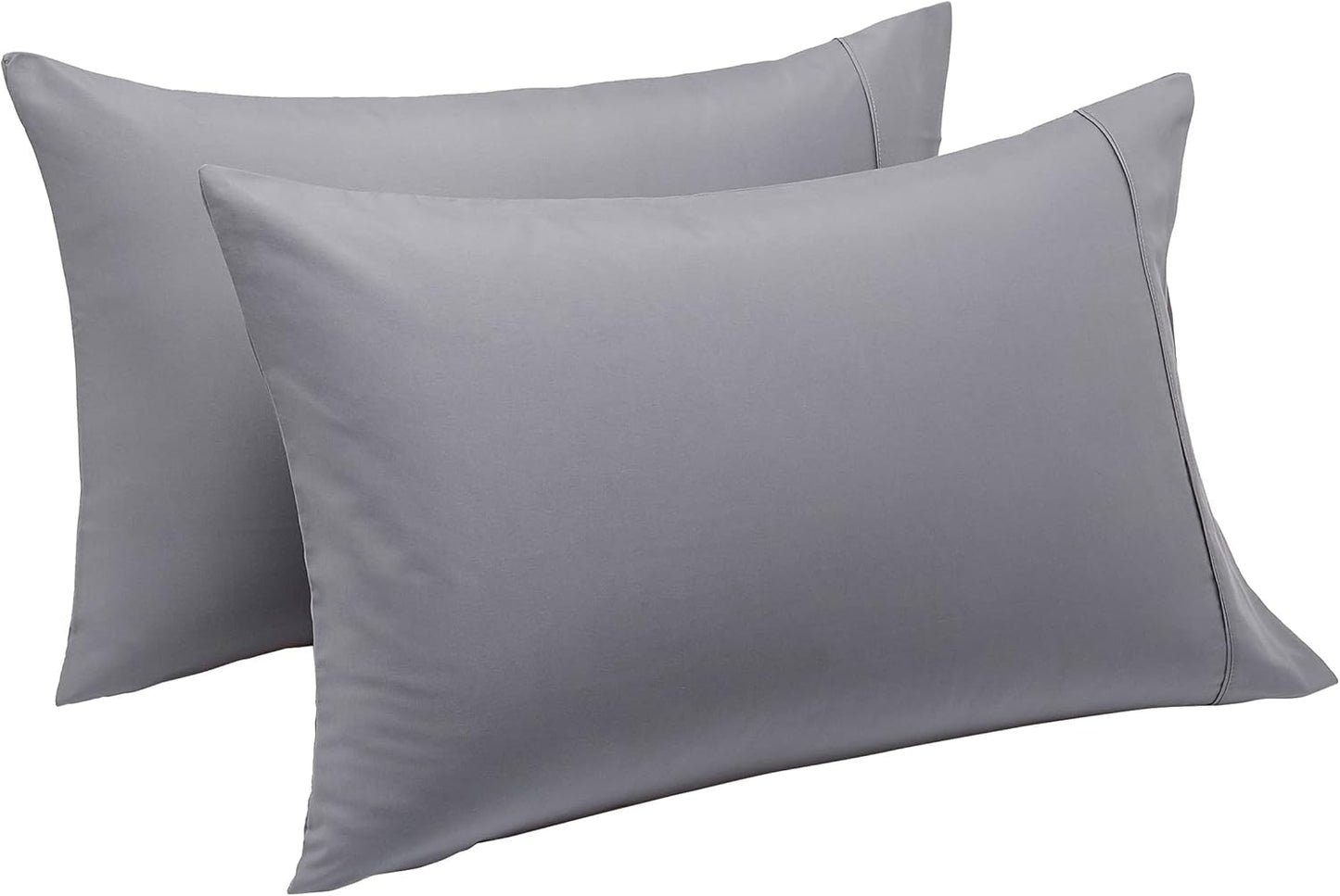 Amazon Basics King Pillow Cases Set of 2 - Lightweight, Super Soft Easy Care Microfiber, Dark Gray, 40" L x 20" W, Pillows Not Included