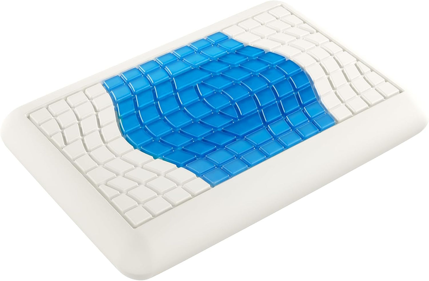 Medium Essential Gel Pillow – 4.5" Memory Foam w/ Cooling Gel Zone for Heat Reduction, Compact Profile for All Sleep Positions & Travel, Washable Cover, Pressure Relief & Neck Alignment – Italian-Made