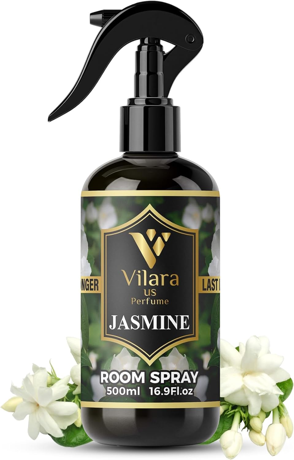 Room Spray Air Freshener Odor Eliminator Spray for Home, Bathroom & Office Long Lasting Floral Mist Deodorizer, Non Toxic Natural Air Spray for Bedding, Fabric & Furniture, 500 ml,16.9 fl oz (Jasmine)