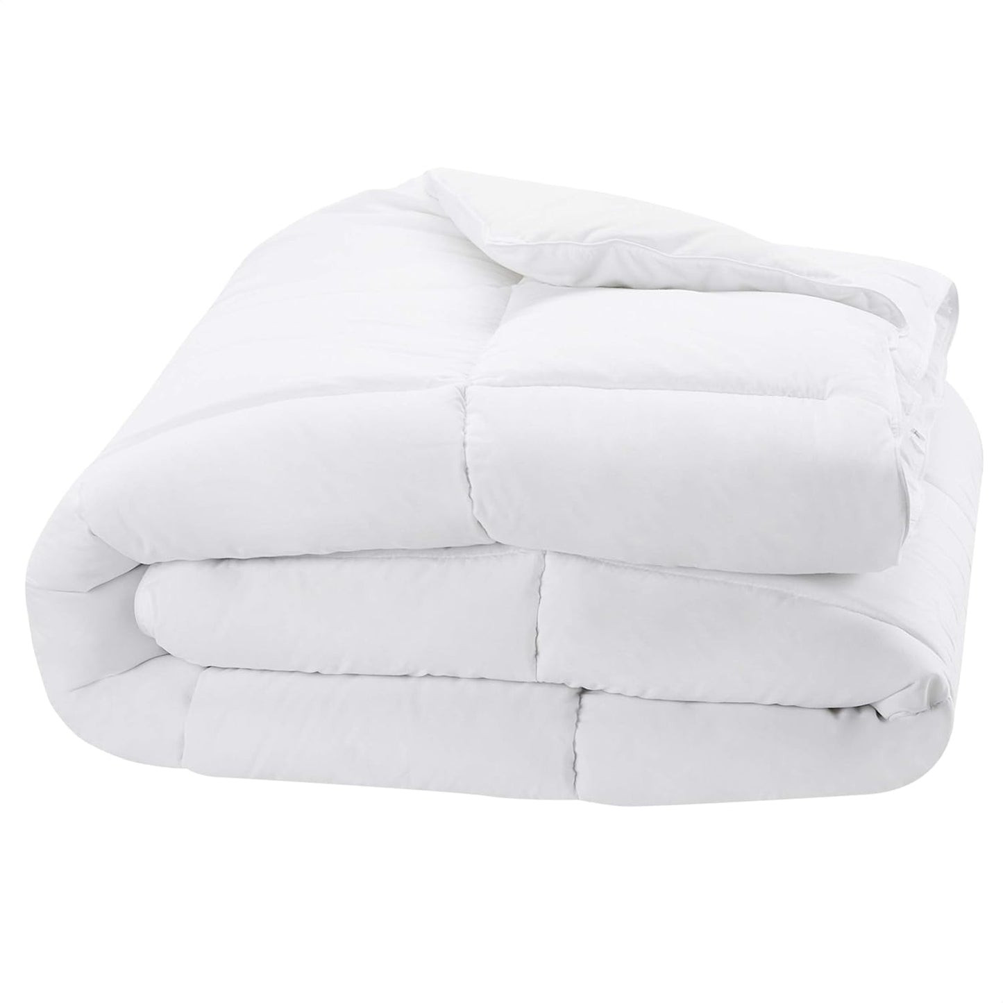 Amazon Basics White Down Alternative Comforter and Duvet Insert with Corner Tabs (Twin, Light)