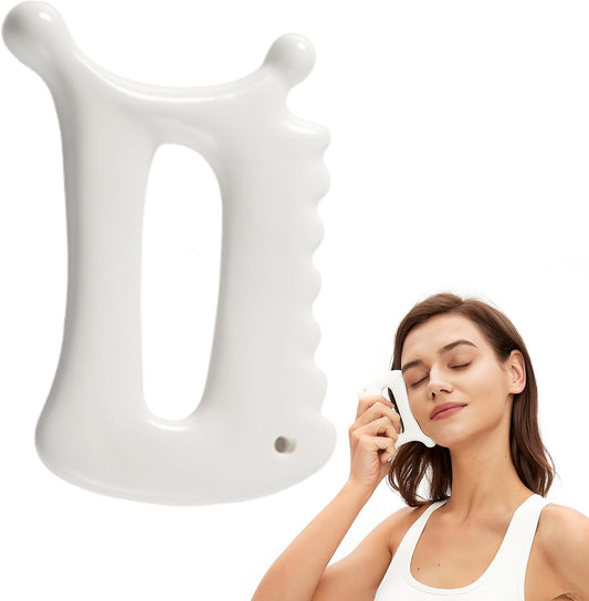 Advanced Ceramic Gua Sha Facial Tool, Skin Care for Women Men, Face Body Korean 괄사 Guasha Massage Tool Gift for Mom