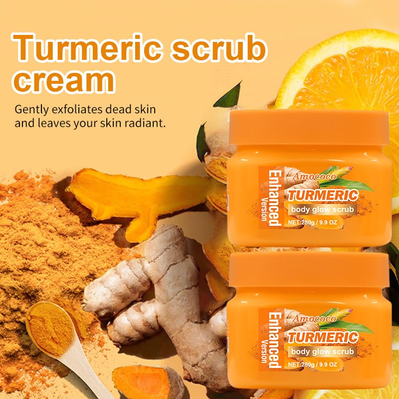 Turmeric Body Glow Scrub - 9.9 oz | Deep Exfoliating Cream
