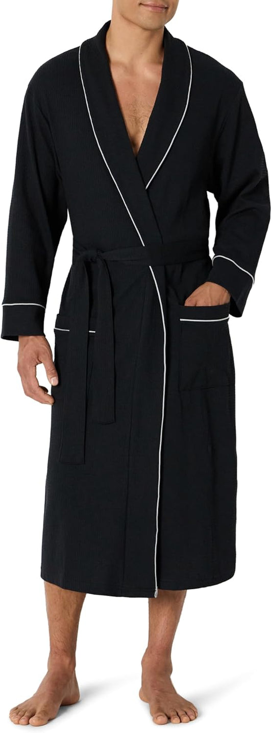Amazon Essentials Mens Lightweight Waffle Bathrobe (Available in Big & Tall)