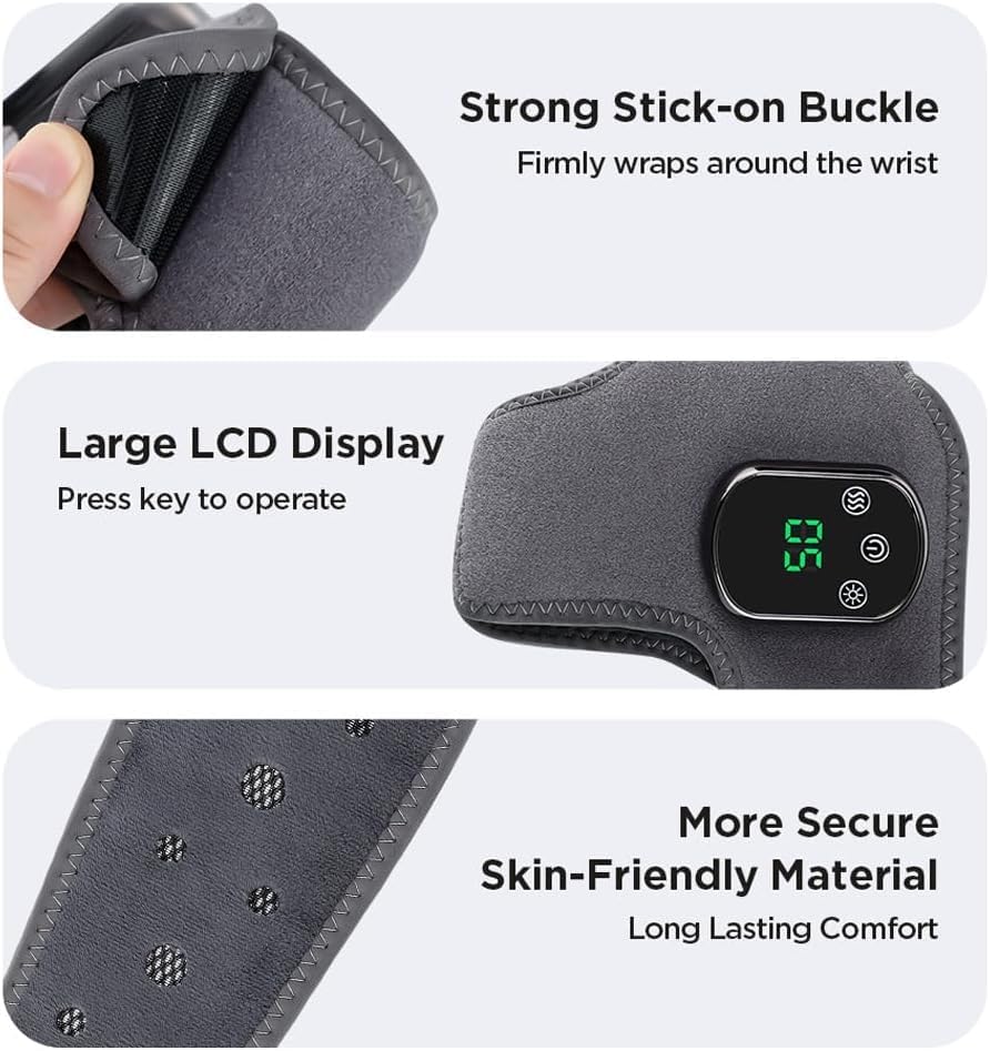 Foot Massager, Foot Triple Method Massager for Neuropathy Pain Relief - Electric Foot Massager with Heat, Compression for Plantar Fasciitis, Muscle Recovery (A-1PCS)