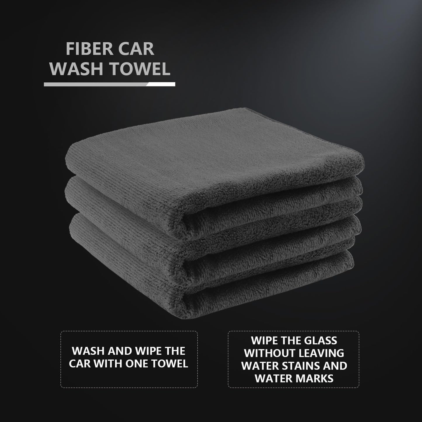 SPTA Car Microfiber Towels, Sport & Workout Towel - Gym, Exercise, Fitness, Spa, Ultra Soft, Super Absorbent, Fast Drying Premium Microfiber, 320gsm, 16in x 27in, Midnight (3-Pack)-MT036