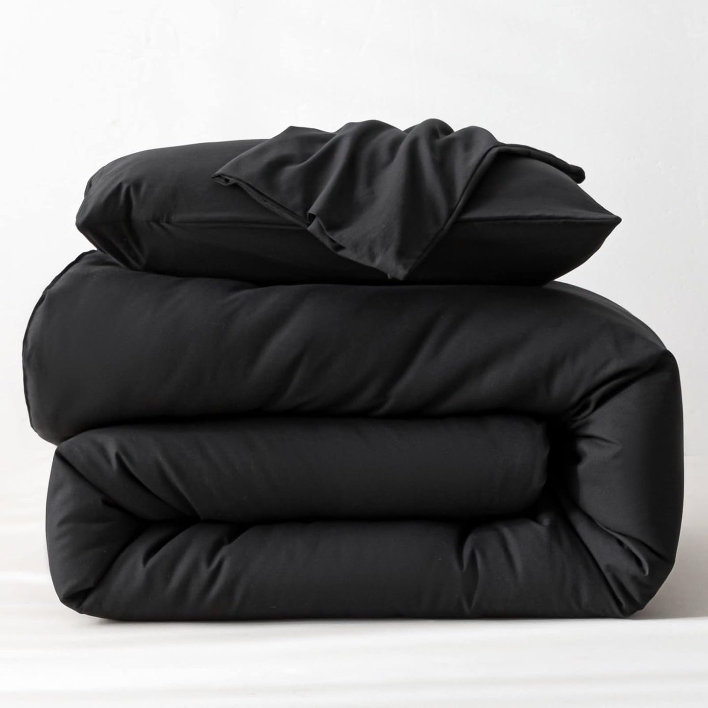 ROSGONIA Oversized King Comforter Black, 3pcs(1 Boho Comforter & 2 Pillowcases) Soft Lightweight Oversized King Size Comforter Sets All Season Bedding