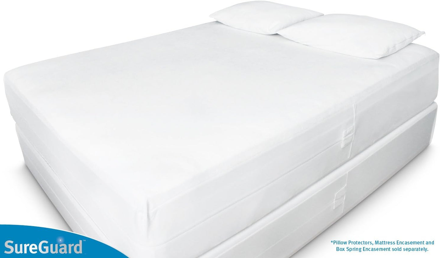 Cal King (13-16 in. Deep) SureGuard Mattress Encasement - 100% Waterproof, Bed Bug Proof, Hypoallergenic - Premium Zippered Six-Sided Cover