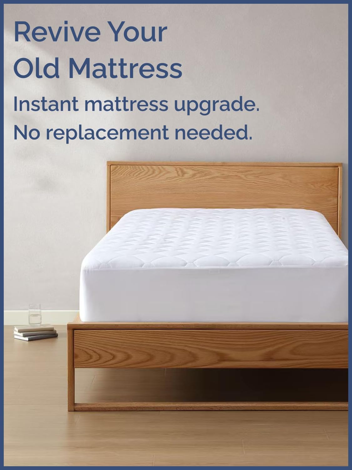 Quilted Fitted Mattress Pad Twin Size - Elastic Fitted Mattress Topper Protector & Cover - Breathable, Soft, Low Profile Top Cover with 8-16 Inch Deep Pockets - Easy-Fit and Machine Washable - White