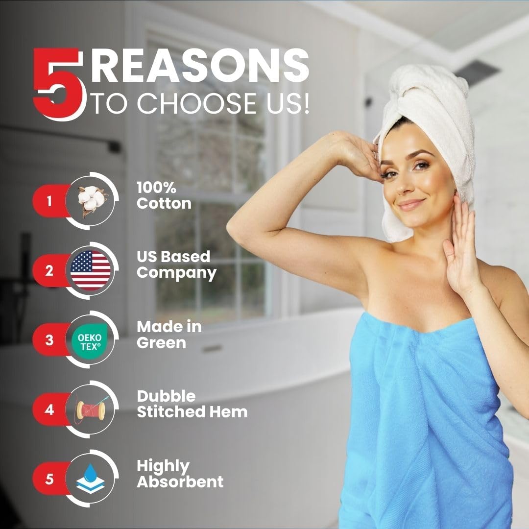 Infinitee Xclusives – Luxury Bath Sheets Towels – 1 Pack 600 GSM (35X70 Inches) – 100% Ring Spun Cotton Large Bath Towels for Bathroom (Eloquent Blue, Bath Sheets - Pack 1)