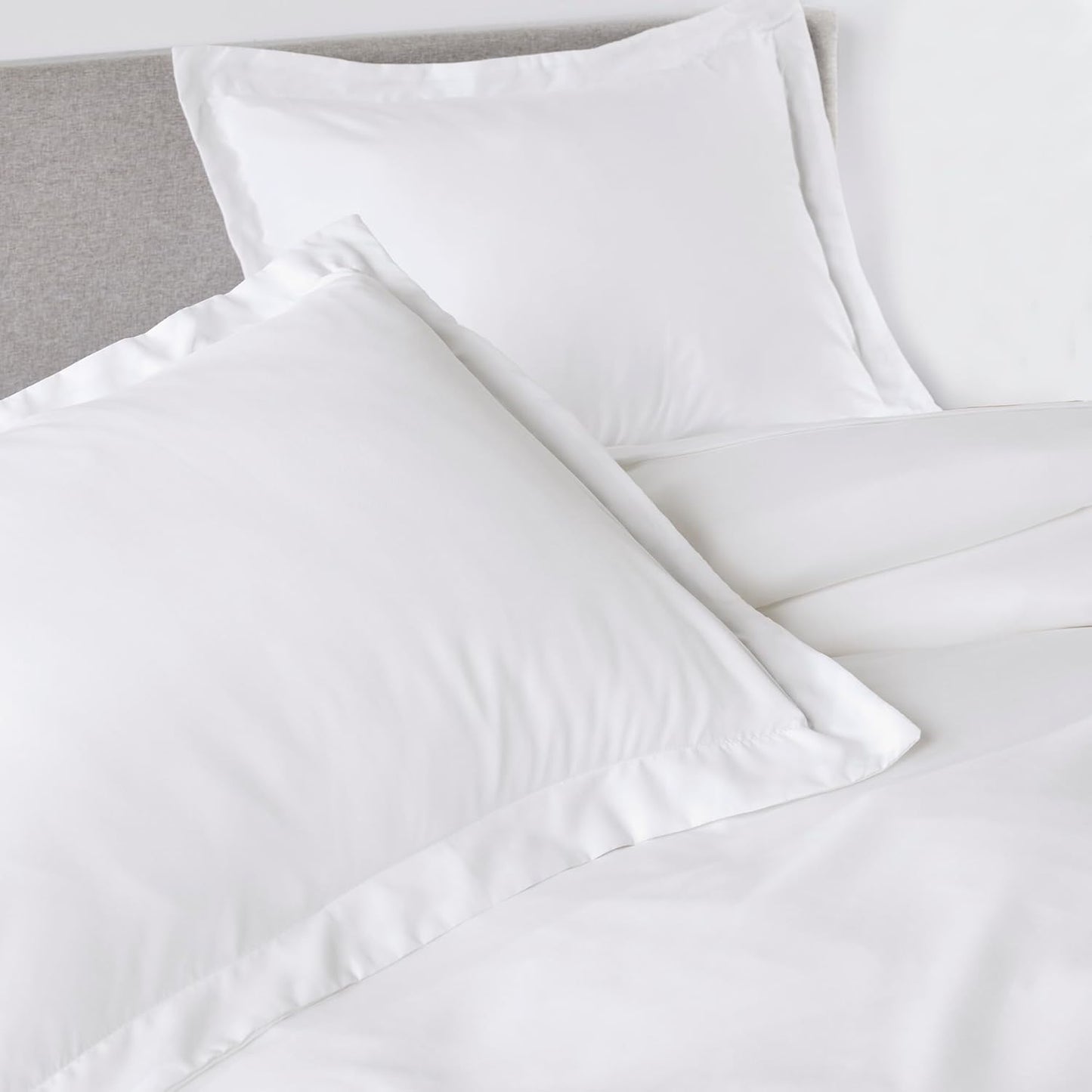 PeachSkinSheets Night Sweats: The Original 1500TC Soft King/Cali King Duvet Cover Set Classic White