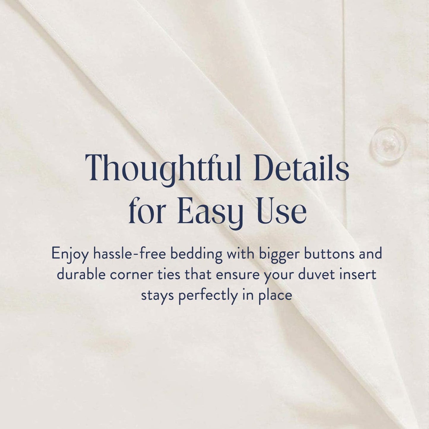 Brooklinen Luxury Sateen Duvet Cover - 100% Cotton, Twin/Twin XL Size in Cream with Extra-Long Corner Ties and Button Closure - Best Twin/Twin XL Duvet Covers