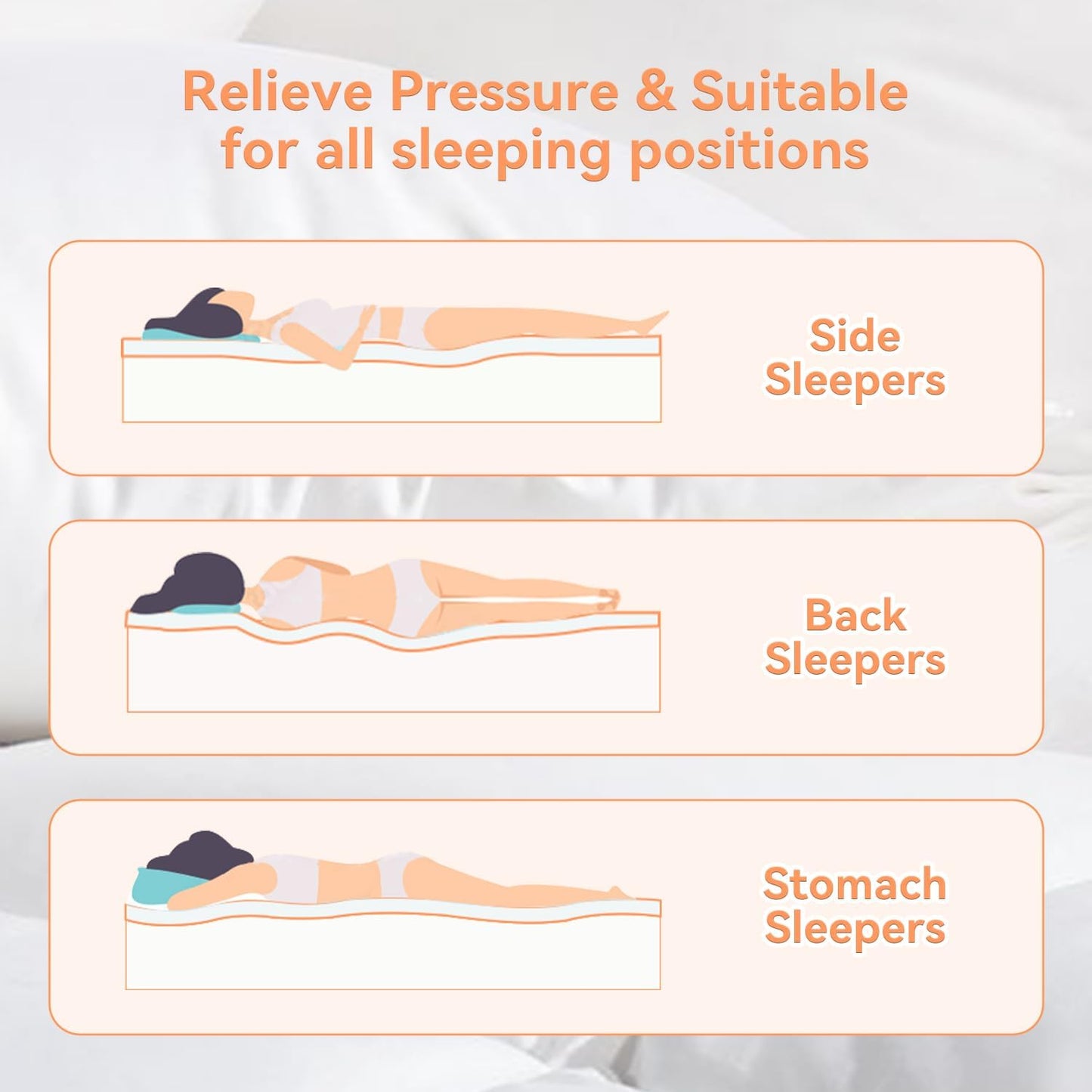 Topllen Cal King Mattress Topper for Back Pain Relief, Extra Thick Pillow Top Plush Mattress Pad with Deep Pocket, Soft Pillowtop California King Size Bed Toppers Filled Fluffy, White
