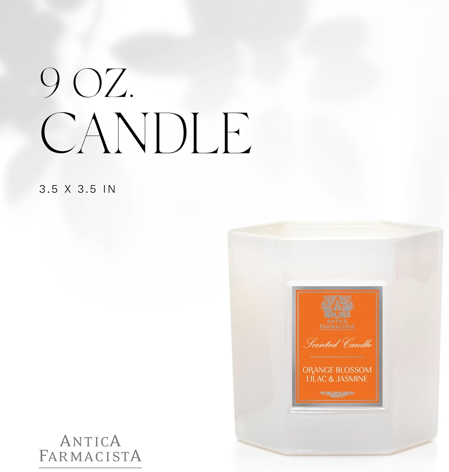 Antica Farmacista Luxury Scent Candle - Decorative Home Candle - Long-Lasting & Premium Scented - Luxury Gift - Orange Blossom, Lilac & Jasmine, 9 oz