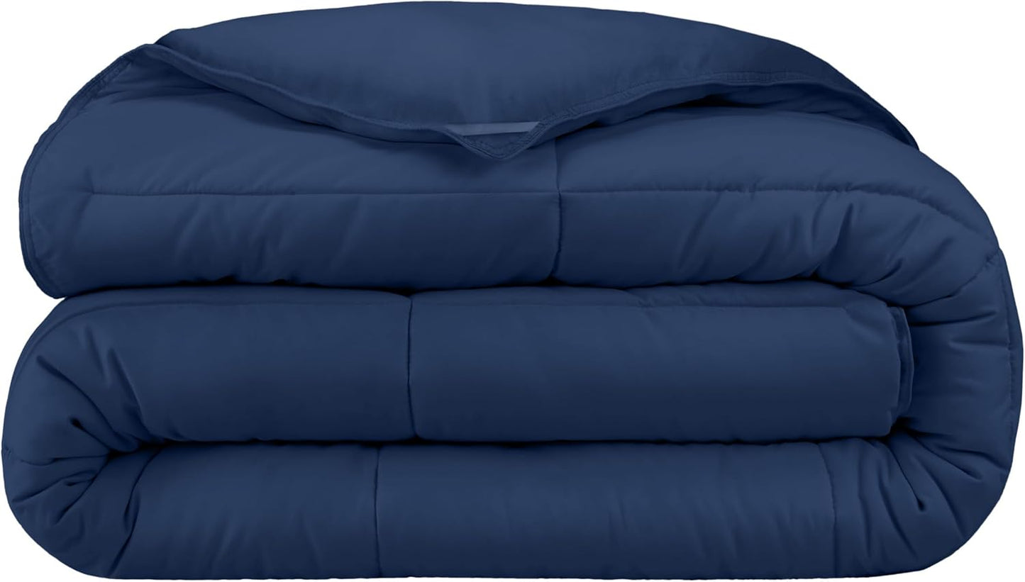 Bare Home Duvet Insert Comforter - King/California King - Goose Down Alternative - Ultra-Soft - Premium 1800 Series - All Season Warmth - Bedding Comforter (King/Cal King, Dark Blue)