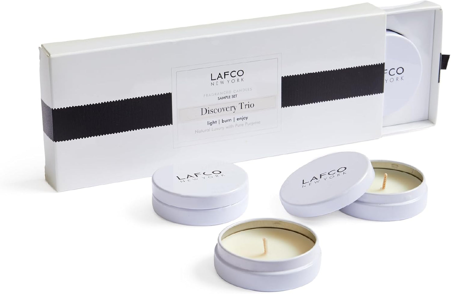 Discovery Trio Source & Story: Andean Myrtle, Geranium Bourbon & Timur Pepper - 3 Fragranced Candle Sample Tins - 4-Hour Burn Time Each - Made in The USA