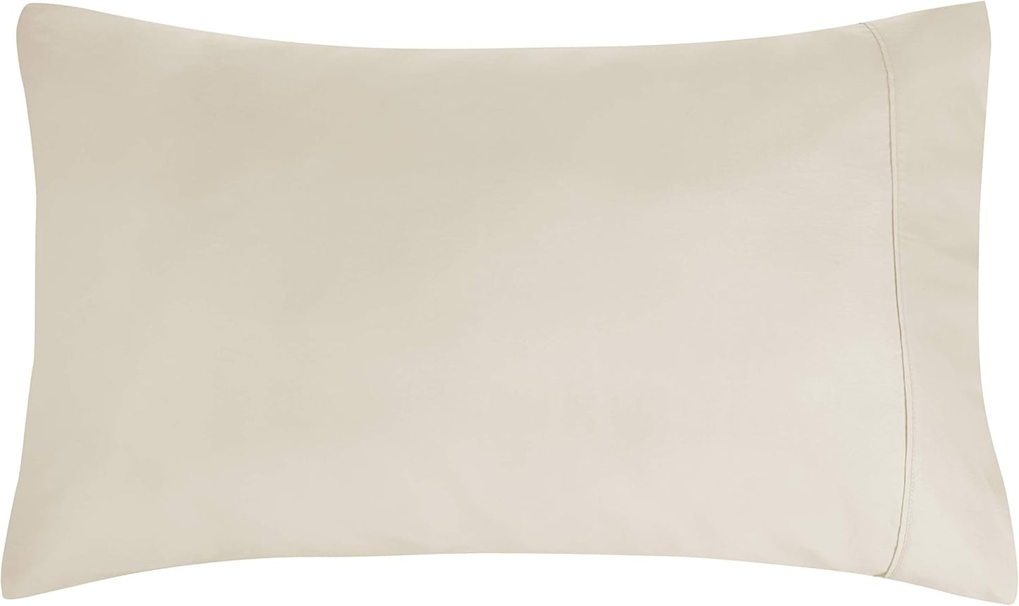 Amazon Basics Lightweight Super Soft, Breathable Easy Care Microfiber 4 Piece Bed Sheet Set with 14-Inch Deep Pockets, Queen, Beige, Solid