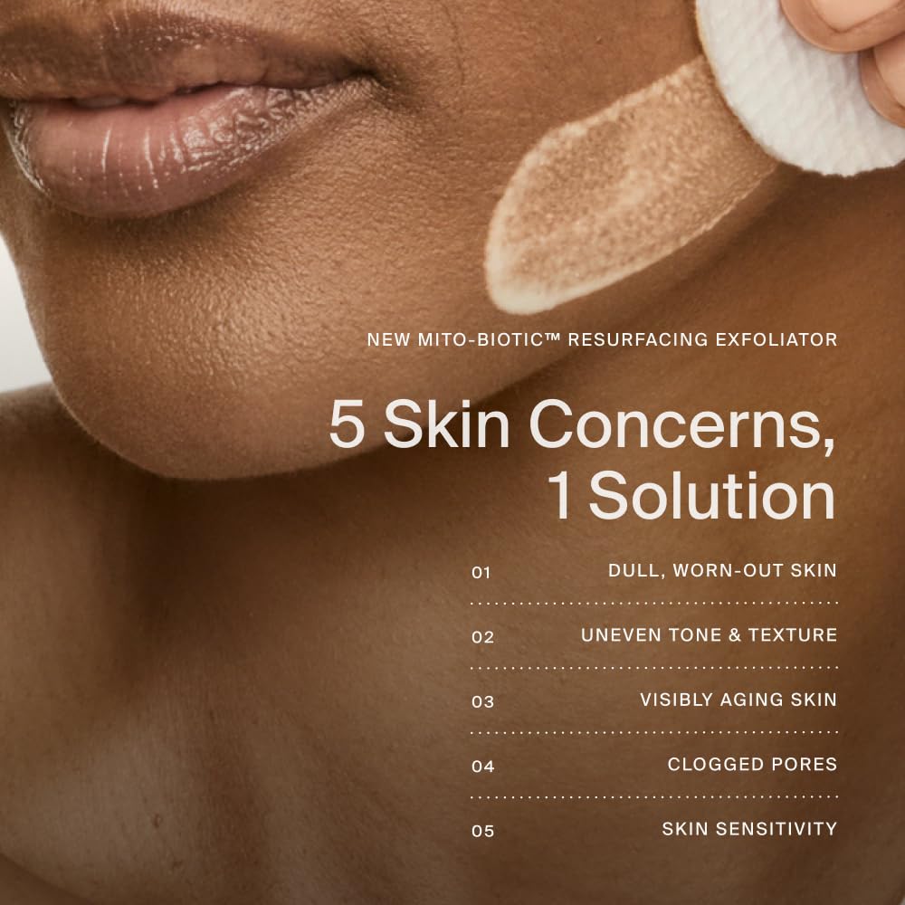 Timeline Mito-Biotic™ Resurfacing Face Exfoliator- with Plant-Based Acids to Purify, Tone, Hydrate, Refine Texture & Unclog Pores - 3.38 Fl Oz