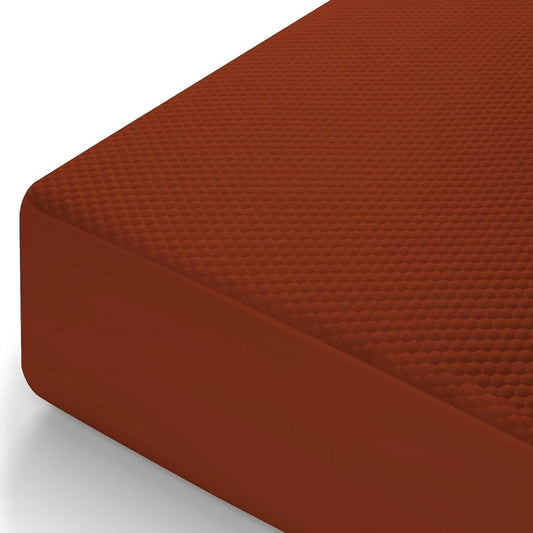 100% Waterproof Mattress Protector, Queen Size Mattress Pad, Fits 6"-20" Mattresses with Deep Pocket, Cooling, Breathable Fitted Sheets, Soft Bed Cover, Noiseless, Machine Washable, Orange