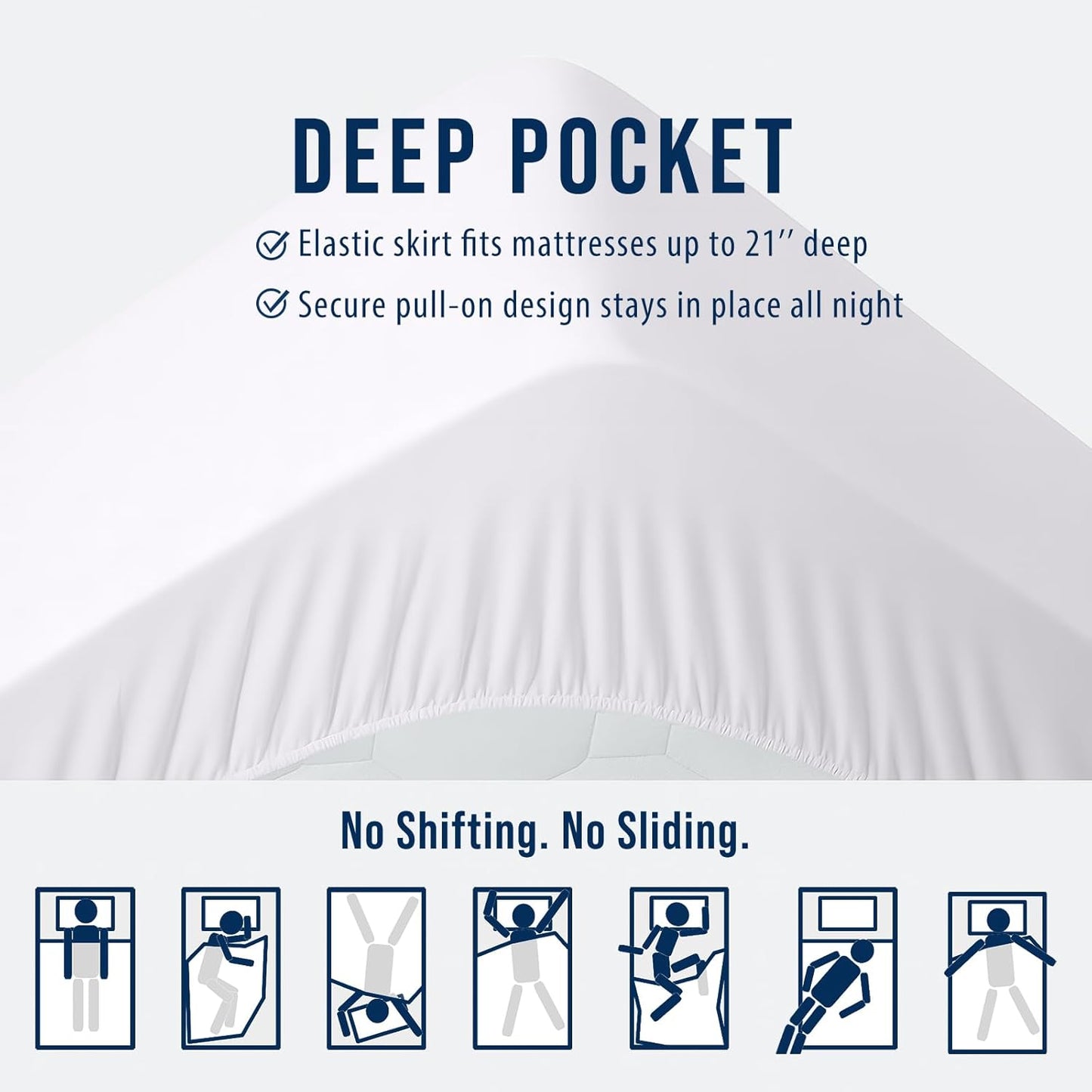 OLANLY King Quilted Fitted Mattress Pad – Soft Pillow Top Mattress Topper, Down Alternative Fill, Cooling Comfort Breathable Mattress Cover, Machine Washable Deep Pocket Mattress Protector, White