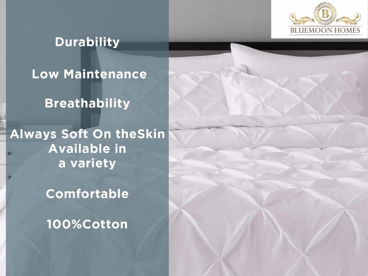 Egyptian Oversized King Duvet 800 Thread Count 100% Egyptian Cotton Pinch Pleated Cover for Comforter Breathable Long Lasting Satee Weave Qulit Duvet Cover - 1 Piece (Silver Grey)