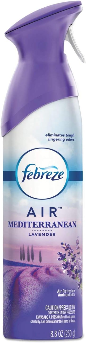 Febreze AIR, Mediterranean Lavender, 8. 8 oz Aerosol, 6/Carton